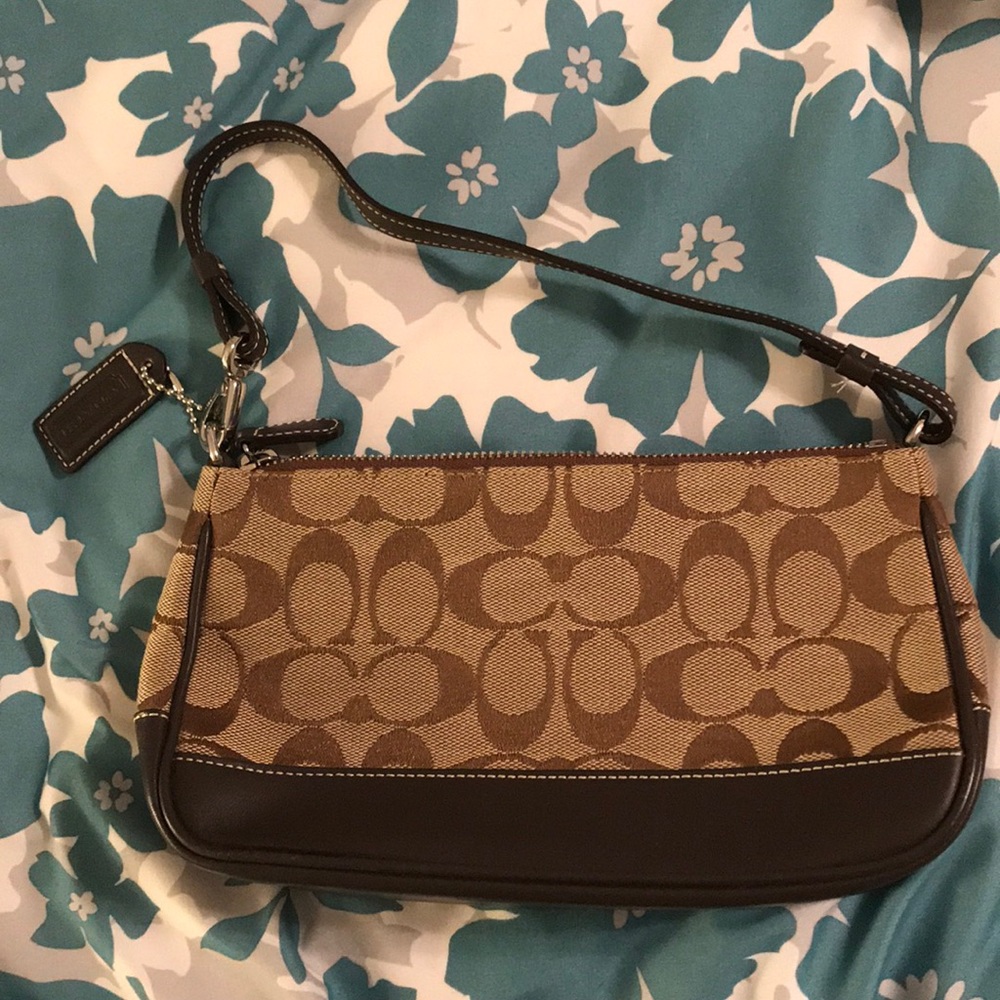 Brown signature coach bag